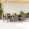 Image de vidaXL Ensemble à Manger de Jardin avec Coussins 7 pcs Table et Chaise de Terrasse Meubles de Patio Mobilier dExtérieur 3213512