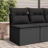 Image de vidaXL Chaise de Jardin sans Accoudoirs avec Coussins Siège avec Housse Meuble de Terrasse Patio Balcon Extérieur Noir 365984