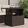 Image de vidaXL Table de jardin dessus en verre marron 100x55x73 cm poly rotin 366208