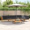 Image de vidaXL Salon palette de jardin avec coussins 5pcs bois dacacia massif 3209511