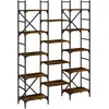 Image de Bibliothèque Chêne Fumé 127,5x28,5x172,5 Cm Bois D'ingénierie Vidaxl
