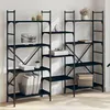 Image de vidaXL Bibliothèque noir 160x285x1365 cm bois dingénierie 838873