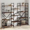 Image de Bibliothèque Chêne Fumé 160x28,5x136,5 Cm Bois D'ingénierie Vidaxl