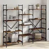 Image de vidaXL Bibliothèque chêne fumé 160x285x1365 cm bois dingénierie 838875