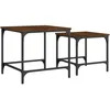 Image de Tables Basses Gigognes 2 Pcs Chêne Marron Bois D'ingénierie Vidaxl