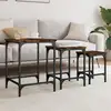 Image de Tables Basses Gigognes 3 Pcs Chêne Fumé Bois D'ingénierie Vidaxl