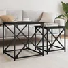 Image de vidaXL Tables basses gigognes 2 pcs noir bois dingénierie 838943