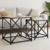 Image de Tables Basses Gigognes 2 Pcs Chêne Sonoma Bois D'ingénierie Vidaxl