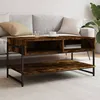 Image de Table Basse Chêne Fumé 90x50x45 Cm Bois D'ingénierie Vidaxl