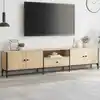 Image de Meuble Tv À Tiroir Chêne Sonoma 200x25x44 Cm Bois D'ingénierie Vidaxl