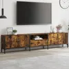 Image de vidaXL Meuble TV à tiroir chêne fumé 200x25x44 cm bois dingénierie 838990