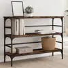 Image de Table Console Chêne Fumé 100x32x75 Cm Bois D'ingénierie Vidaxl