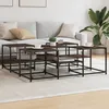 Image de vidaXL Table basse chêne marron 121x121x40 cm bois dingénierie 839072