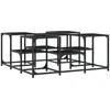 Image de Table Basse Noir 91x91x40 Cm Bois D'ingénierie Vidaxl
