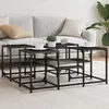 Image de vidaXL Table basse noir 91x91x40 cm bois dingénierie 839073