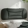 Image de Coussin De Tête De Lit Hvar Gris Foncé 100 Cm Tissu Vidaxl