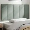 Image de Coussin De Tête De Lit Hanko Gris Clair 100 Cm Velours Vidaxl