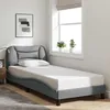 Image de vidaXL Cadre de lit sans matelas Hvar gris clair 90x200 cm tissu 3207744