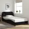 Image de Cadre De Lit Sans Matelas Hvar Noir 100x200 Cm Tissu Vidaxl