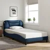 Image de vidaXL Cadre de lit sans matelas Hvar bleu 100x200 cm tissu 3207757