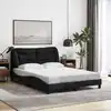 Image de Cadre De Lit Sans Matelas Hvar Noir 120x200 Cm Tissu Vidaxl