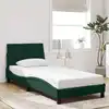 Image de Cadre De Lit Sans Matelas Hanko Vert Foncé 90x190 Cm Velours Vidaxl
