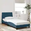 Image de Cadre De Lit Sans Matelas Hanko Bleu 90x190 Cm Velours Vidaxl