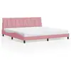 Image de Vidaxl cadre de lit sans matelas hanko rose 200x200 cm velours