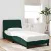 Image de Cadre De Lit Sans Matelas Vert Foncé 90x190 Cm Velours Vidaxl