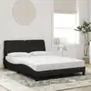 Image de Cadre De Lit Sans Matelas Noir 120x200 Cm Velours Vidaxl