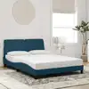 Image de Cadre De Lit Sans Matelas Bleu 140x200 Cm Velours Vidaxl