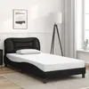 Image de Cadre De Lit Sans Matelas Hvar Noir 100x200 Cm Similicuir Vidaxl