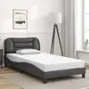 Image de Cadre De Lit Sans Matelas Hvar Gris 100x200 Cm Similicuir Vidaxl