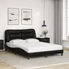 Image de Cadre De Lit Sans Matelas Hvar Noir 140x190 Cm Similicuir Vidaxl