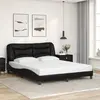 Image de Cadre De Lit Sans Matelas Hvar Noir 160x200 Cm Similicuir Vidaxl