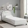 Image de Cadre De Lit Viana Sans Matelas Blanc 80x200 Cm Similicuir Vidaxl