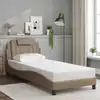 Image de Cadre De Lit Viana Sans Matelas Cappuccino 80x200 Cm Similicuir Vidaxl