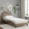 Image de vidaXL Cadre de lit Viana sans matelas cappuccino 80x200 cm similicuir 3208058