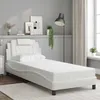 Image de vidaXL Cadre de lit Viana sans matelas blanc 90x190 cm similicuir 3208062