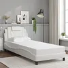 Image de vidaXL Cadre de lit Viana sans matelas blanc 90x200 cm similicuir 3208069