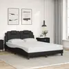 Image de Cadre De Lit Viana Sans Matelas Noir 140x200 Cm Similicuir Vidaxl