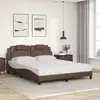 Image de Cadre De Lit Viana Sans Matelas Marron 160x200 Cm Similicuir Vidaxl