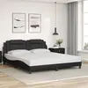 Image de Cadre De Lit Viana Sans Matelas Noir 180x200 Cm Similicuir Vidaxl