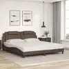 Image de Cadre De Lit Viana Sans Matelas Marron 180x200 Cm Similicuir Vidaxl