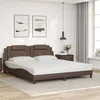 Image de vidaXL Cadre de lit Viana sans matelas marron 180x200 cm similicuir 3208112