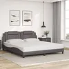Image de vidaXL Cadre de lit Viana sans matelas gris 180x200 cm similicuir 3208113
