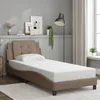 Image de vidaXL Cadre de Lit sans Matelas Zadar Lit Rembourré Lit Simple Lit Adulte de Chambre à Coucher Intérieur Cappuccino 3208153