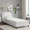 Image de Cadre De Lit Sans Matelas Zadar Blanc 90x200 Cm Similicuir Vidaxl