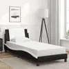 Image de Cadre De Lit Sans Matelas Zadar Noir Et Blanc 100x200 Cm Similicuir Vidaxl