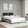 Image de vidaXL Cadre de lit sans matelas Zadar blanc et noir 120x200 cm similicuir 3208176